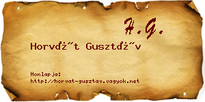 Horvát Gusztáv névjegykártya
