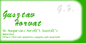 gusztav horvat business card